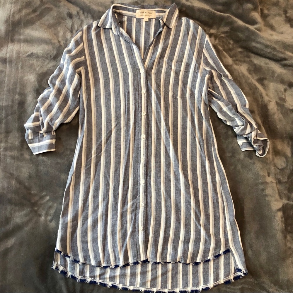 Blue and White Dress